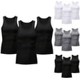 thumbnail image 1 of Penkiiy 3 Pack Men's Compression Sleeveless Shirts, Dry Fit Athletic Base Layer Tank Top, Sports Running Gym Workout Shirts M Black, 1 of 5