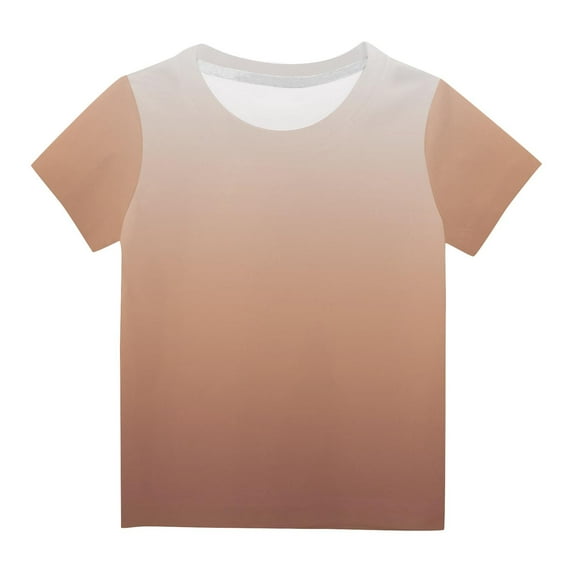 Penkiiy 3D Graphic T-Shirt for Boy Girl, Breathable Short Sleeve Gradient Tee Shirt for Kids 3-4 Years Multicolor
