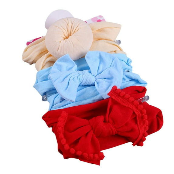 Penkiiy 3Pcs Kids Solid Headband Girls Baby Elastic Bowknot Accessories Hairband Set Princess Costume Casual Cartoon Printed Free Size J On Clearance