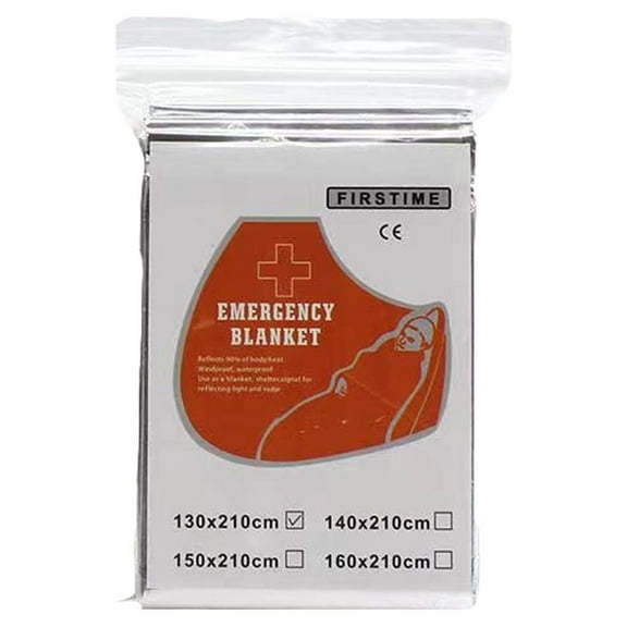 Penkiiy 82 * 51 in Emergency Blanket, Emergency Survival Blanket Survival Gear & Camping Supplies Thermal Blankets Blanket Space Blankets Emergency Supplies Car Emergency Bug Out Bag Foil