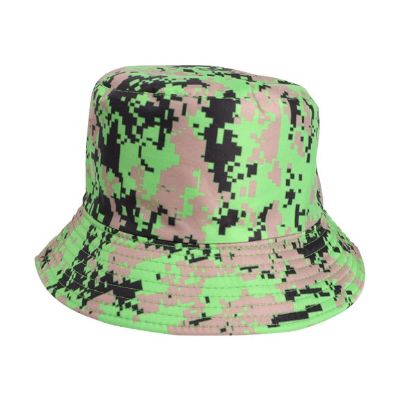 Penkiiy Adult Male And Female Fisherman Hats Camouflage Pattern Double Sided Fisherman Hats Wear Outdoor Sunscreen Sun Hats On Both Sides Green