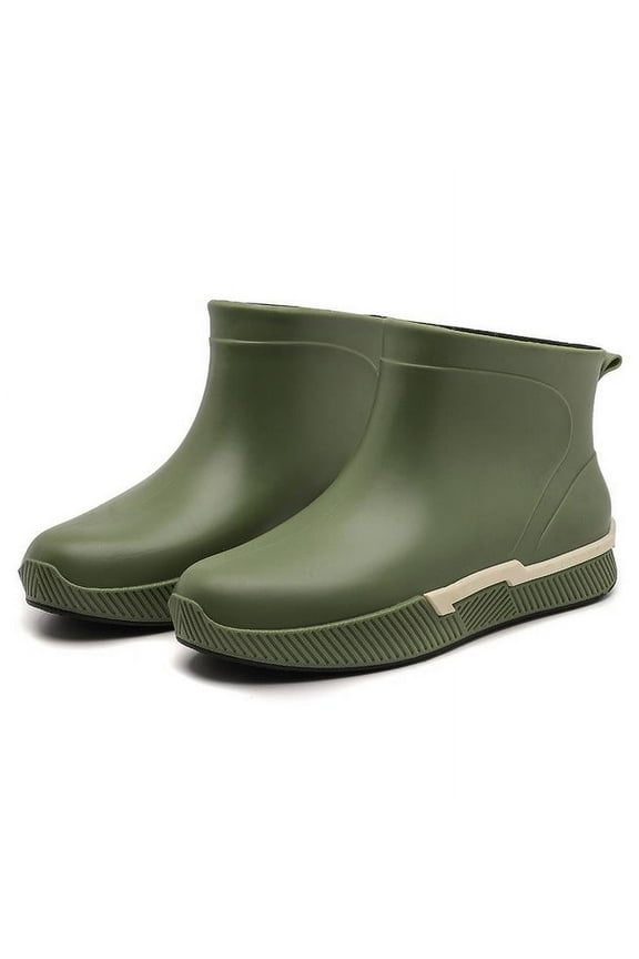 Penkiiy Adult Rain Boots Women's Water Shoes Waterproof Short-tube Rubber Shoes Summer Turned Pretty