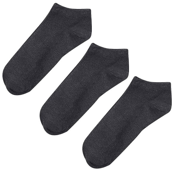 Penkiiy Ankle Socks for Men Adult's Fashion Sneakers Foot Cover 3 Pairs Solid Color Ankle Socks Socks Dark Gray Socks