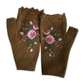 thumbnail image 1 of Penkiiy Arm Warmers Fingerless Gloves For Women Winter Warm Leisure Knitted Gloves Warm Gloves Knitted Half-finger Wool Gloves Multicolor Gloves, 1 of 4