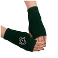 thumbnail image 1 of Penkiiy Arm Warmers Fingerless Gloves For Women Women Girl Knitted Arm Fingerless Keep Warm Winter Gloves Soft Warm Mitten Army Green Gloves, 1 of 2