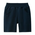 thumbnail image 1 of Penkiiy Baby Boy Shorts Casual Solid Shorts Bottoms Pants Elastic Waist Jogger Trousers Toddler Summer Shorts Navy for 1 Years, 1 of 3