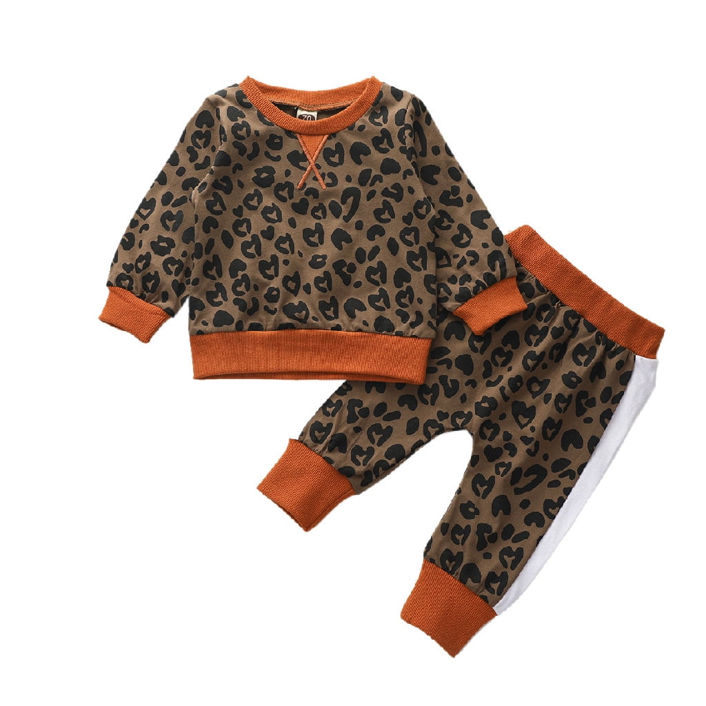 Penkiiy Baby Boy Winter Clothes Newborn Baby Boys Long Sleeve Leopard