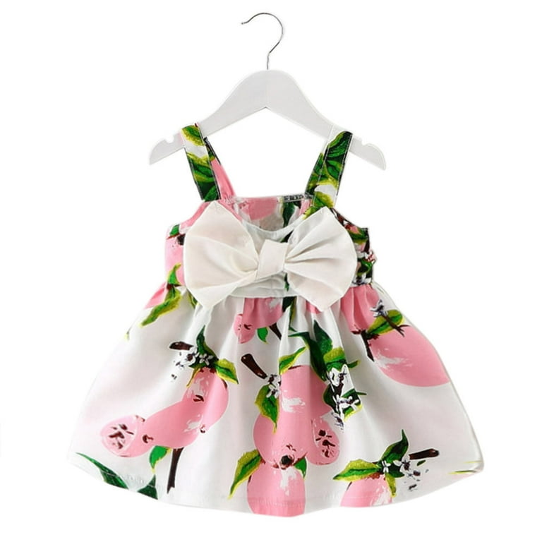 Penkiiy Baby Girl Clothes Lemon Printed Infant Outfit Sleeveless
