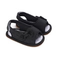 thumbnail image 1 of Penkiiy Baby Girls Mary Jane Flats Pearl Flower Soft Sole Flats Shoes First Walkers Non-Slip Spring Fall Princess Shoes Black for 6-9 Months, 1 of 4