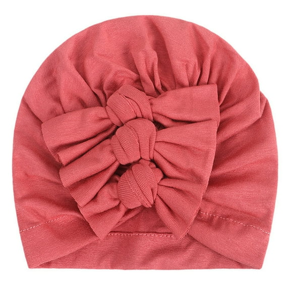 Penkiiy Baby Hats Baby Winter Hat Children's Flower Hats Soft Newborn Hats Girl Baby Boy Turban Cap Bowknot Hats F Hat for One Size