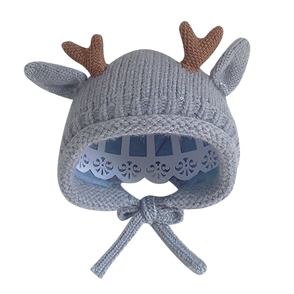 Penkiiy Baby Hats Baby Winter Hat Children's Winter Earmuff With Cashmere Fisherman Hat Warm Hat Blue Hat for One Size