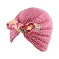 thumbnail image 1 of Penkiiy Baby Hats Baby Winter Hat Newborn Baby Floral Bow Knitted Hat Headband Hair Accessories Watermelon Red Hat for One Size, 1 of 2