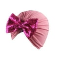 thumbnail image 1 of Penkiiy Baby Hats Baby Winter Hat Newborn Baby Hat Cap Beanie Paillette Bow Headband Accessories L Hat for One Size, 1 of 1