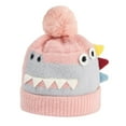 thumbnail image 1 of Penkiiy Baby Hats Baby Winter Hat Newborn Infant Baby Boys Girls Warm Knit Crochet Dinosaur Hat Pompon Beanie Cap Pink Hat for One Size, 1 of 4