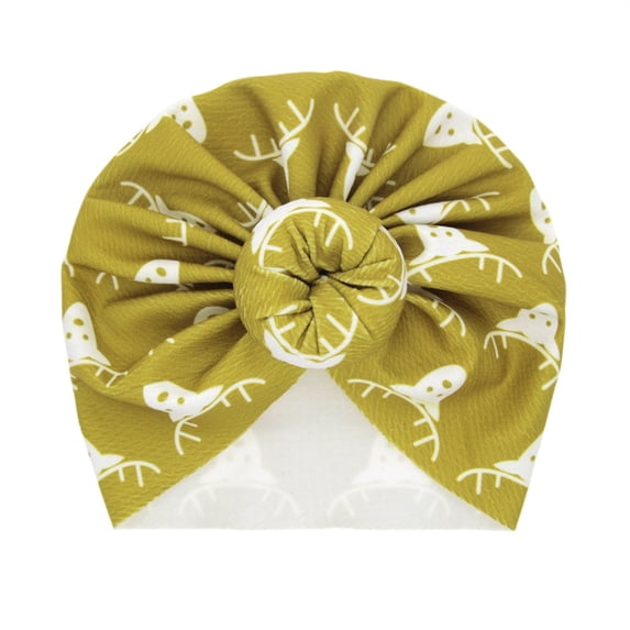 Penkiiy Baby Hats Baby Winter Hat Summer Tie Knot Baby Hat Girl Boy Cap Children Hats Toddler Kids Hat Hairband Yellow Hat for One Size