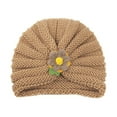 thumbnail image 1 of Penkiiy Baby Hats Baby Winter Hat Winter Baby Boys Girls Flowers Knitted Windproof Warmth Ear Protection Children Hat Khaki Hat for One Size, 1 of 1