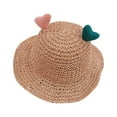 thumbnail image 1 of Penkiiy Baby Hats Bucket Hat Toddler Baby Girls And Boys Summer Woven Hat Sun Protection Sun Hat Pink Hat for 3-6 Years, 1 of 3