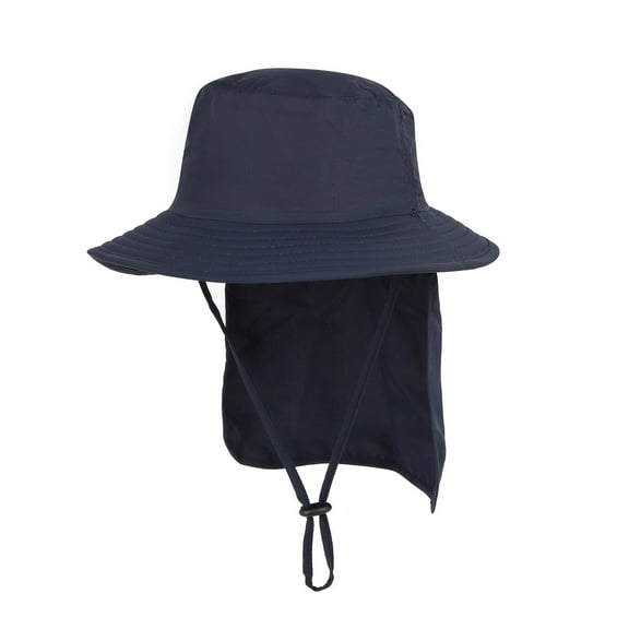 Penkiiy Baby Hats Sun Hat Children Bucket Hat Kids Unisex Beach Protection Outdoor Essential Sun Cap Navy Hat for 18 Months-5 Years
