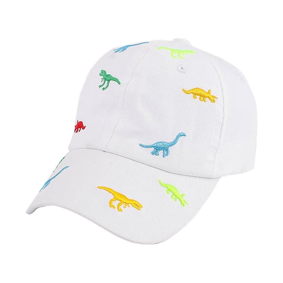 Penkiiy Baby Hats Sun Hat Kids Baseball Hat Toddler Boys Girls Sun Protection Cotton Hats Dinosaur Sun Hat White Hat for 2-5 Years