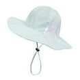 thumbnail image 1 of Penkiiy Baby Hats Sun Hat Memory Cloth Mesh Sun Hat Baby Sunshade Child Fisherman Hat Beach Sunscreen Hat Mint Green Hat for 2-6 Years, 1 of 3