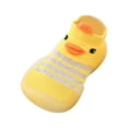 thumbnail image 1 of Penkiiy Baby Shoes Children's Baby's Non-slip Soft Bottom Spring Floor Toddler Shoes Yellow Kid Shoes for 3-6 Months, 1 of 3