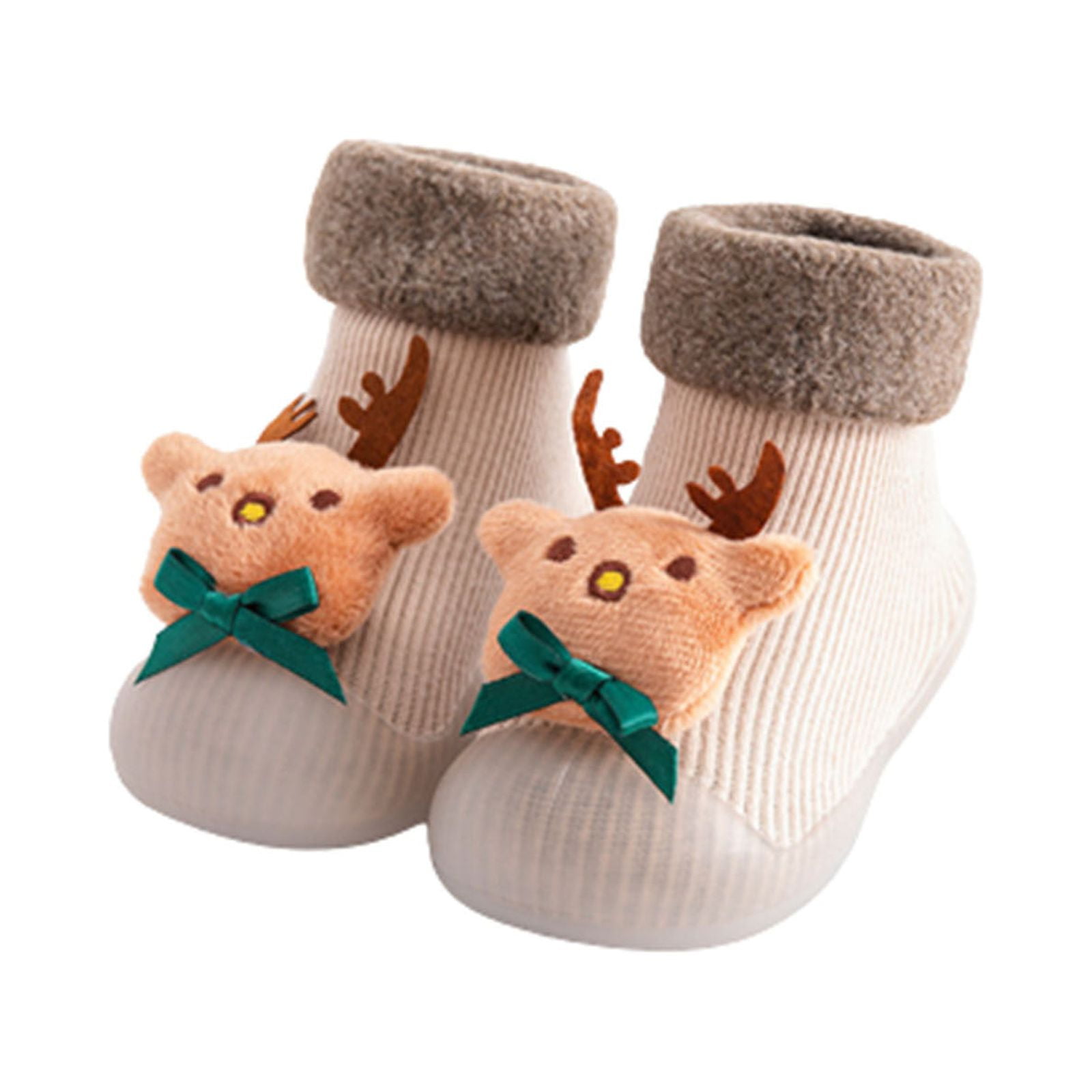 Penkiiy Baby Shoes Christmas Winter Plush Baby Toddler Shoes 0-3 Years ...