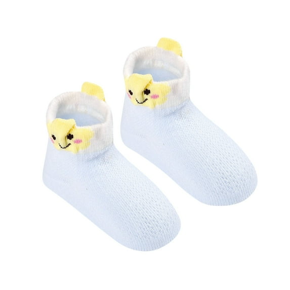 Penkiiy Baby Sock Shoes Boys Girls First Walking Shoes Non Slip Lightweight Toddler Infant Indoor Outdoor 0-6 Months Blue