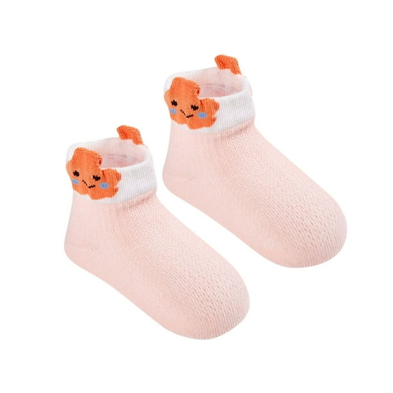 Penkiiy Baby Sock Shoes Boys Girls First Walking Shoes Non Slip Lightweight Toddler Infant Indoor Outdoor 0-6 Months Orange