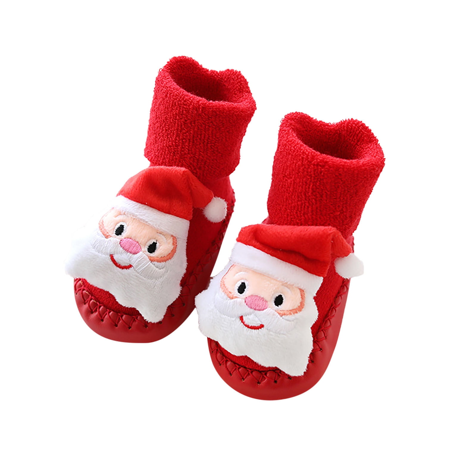 Penkiiy Baby Socks Newborn Baby Boys Girls Christmas Floor AntiSlip Baby Step Red Kids Socks