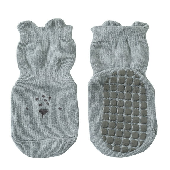 Penkiiy Baby Socks Toddler Boys Girls Solid Color Socks Keep Warm Kids Soft Dispensing Non-slip Indoor Toddler Socks Blue-D Kids Socks for 0-1 Years