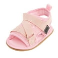 thumbnail image 1 of Penkiiy Baby Spring/summer Comfortable Breathable Mesh Fabric Baby Toddler Flat Soft Soled Children's Sandals Pink for 9-12 Months, 1 of 6