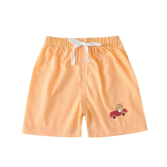 Penkiiy Baby Unisex Clothes,Child's Summer Printed Boys Girls Baby Botton Short Pants Cute Shorts Overalls,Cheap Stuff Orange for 1-2 Years
