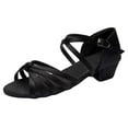 thumbnail image 1 of Penkiiy Ballroom Latin Salsa Dance Shoes Women Low Heel Practice Dancing Sandals for Social Dance 40 Black, 1 of 9