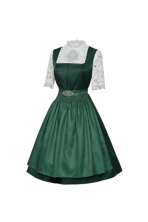 Bavarian Dirndl Dress Set For Oktoberfest Dirndl Comfy Maid Uniform Traditional Women German Festival Waitress With Apron And Blouse