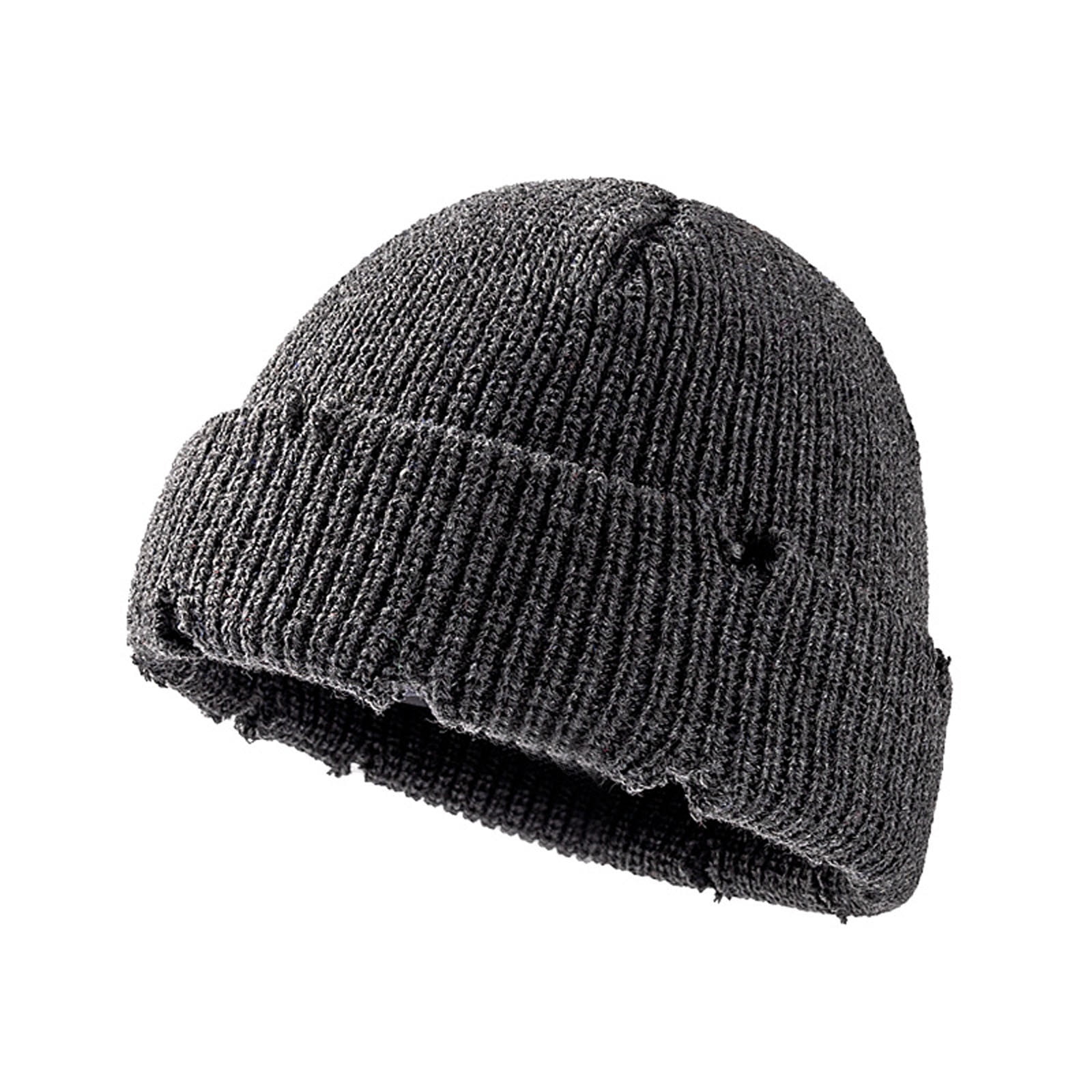 Penkiiy Beanie Hat Roll-up Edge Skullcap Fisherman Beanie 