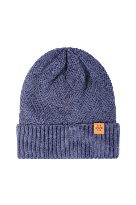 Beanie Hats for Women Men ,Winter Hats Womens Knitted Slouchy Beanies Cuffed Cap Warm Ski Hat Navy