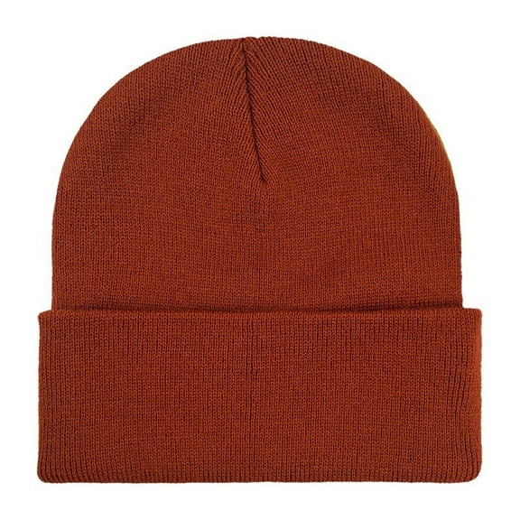 Penkiiy Beanie for Women Men ,Unisex Cuffed Plain Knit Hat Soft Fisherman Beanies Winter Hats Wine