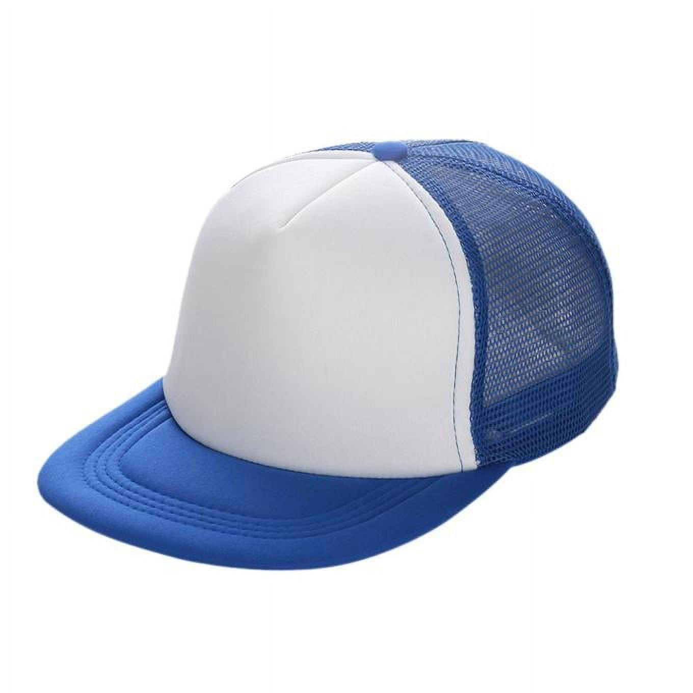 Jeyiour 48 Pack Sublimation Blank Baseball Cap Bulk Polyester Adjustable Plain Mesh Trucker Hat for Women Men