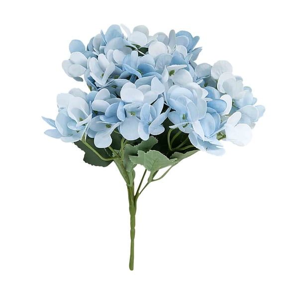 Penkiiy Blue Hydrangea Artificial Flowers Large Artificial Hydrangeas Silk Flowers for Home Decor Indoor Wedding Flowers Bouquets Faux Flowers Kitchen Centerpiece Table Decorations