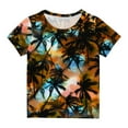 thumbnail image 1 of Penkiiy Boys Girls T-Shirt Coconut Printed Colorful Pattern Graphic Tees Shirt Short Sleeve for Kids 7-8 Years Multicolor, 1 of 5