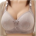 thumbnail image 1 of Penkiiy Bras for Women No Underwire Full Support Seamless Wireless Breathable Everyday Bras Plus Size Push up Bra Gray, 1 of 6
