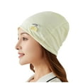 thumbnail image 1 of Penkiiy Breathable Cotton Chemo Cap for Women – Adjustable, Warm Windproof Sleep Cap with Fashionable Stripe Design for Sleeping & Daily Wear Yellow, 1 of 3