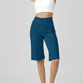 thumbnail image 1 of Penkiiy Capri Pants for Women 14" Knee Length Wide Leg Yoga Capris Dressy Casual Summer Crop Pants with Pockets, 1 of 8