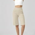 thumbnail image 1 of Penkiiy Capri Pants for Women 14" Knee Length Wide Leg Yoga Capris Dressy Casual Summer Crop Pants with Pockets, 1 of 8