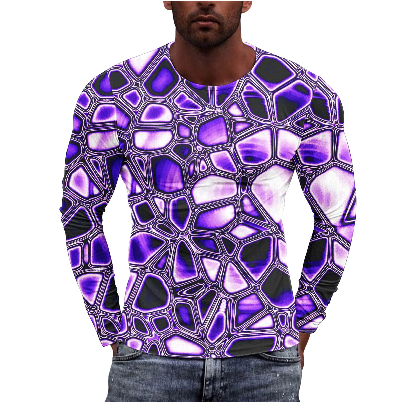 Penkiiy Carnivals T-Shirts, Men's Casual Long Sleeve T