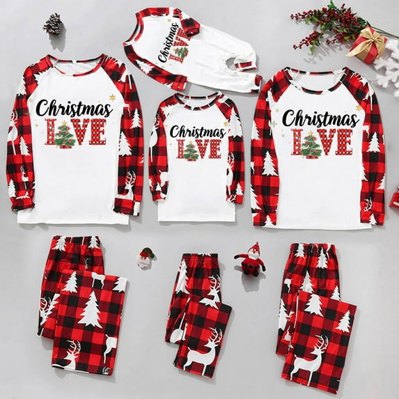 Penkiiy Christmas Pajamas for Family 2024 Matching Sets Lounge Sets for Women Couples Loungewear Sets Christmas Pjs 12 Months Camouflage