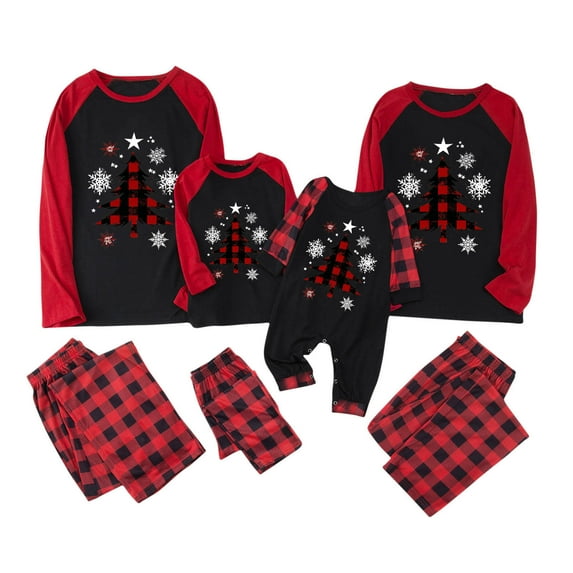 Penkiiy Christmas Pajamas for Family 2024 Matching Sets Lounge Sets for Women Couples Loungewear Sets Christmas Pjs 6 Months Multicolor