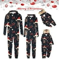thumbnail image 1 of Penkiiy Christmas Pajamas for Family Matching Cute Long Sleeve Couples Soft Sleepwear One Piece Funny Christmas Pjs Sets S Black, 1 of 6
