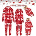 thumbnail image 1 of Penkiiy Christmas Pajamas for Family Matching Cute Long Sleeve Couples Soft Sleepwear One Piece Funny Christmas Pjs Sets XL Red, 1 of 6