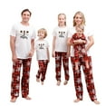 thumbnail image 1 of Penkiiy Christmas Pajamas for Family Matching Pjs Set, Red Plaid Reindeer Holiday Xmas Pajamas for Women Men Kids Red 9-12 Months, 1 of 6